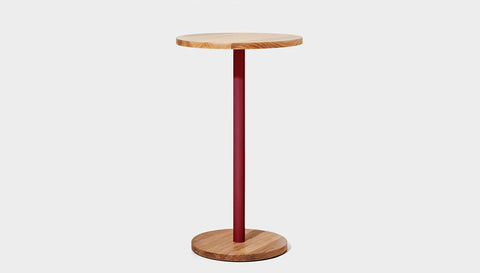 reddie-raw cafe & bar pedestal table 60dia x 100H *cm / Solid Reclaimed Wood Teak~Oak / Metal~Red Bob Pedestal Cafe & Bar Table (2 heights)