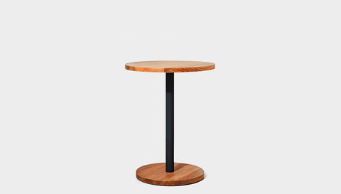 reddie-raw cafe & bar pedestal table 60dia x 75H *cm / Solid Reclaimed Wood Teak~Natural / Metal~Black Bob Pedestal Cafe & Bar Table (2 heights)