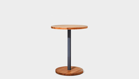 reddie-raw cafe & bar pedestal table 60dia x 75H *cm / Solid Reclaimed Wood Teak~Natural / Metal~Grey Bob Pedestal Cafe & Bar Table (2 heights)