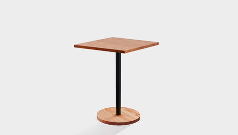 reddie-raw cafe & bar pedestal table 60dia x 75H *cm / Solid Reclaimed Wood Teak~Natural / Metal~Black Bob Pedestal Square Cafe & Bar Table (2 heights)