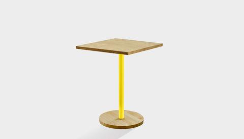 reddie-raw cafe & bar pedestal table 60dia x 75H *cm / Solid Reclaimed Wood Teak~Oak / Metal~Yellow Bob Pedestal Square Cafe & Bar Table (2 heights)
