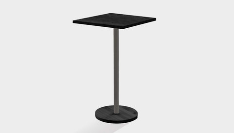 reddie-raw cafe & bar pedestal table 60 x 60 x 100H *cm / Solid Reclaimed Wood Teak~Black / Metal~Grey Bob Pedestal Square Cafe & Bar Table  Square (2 heights)