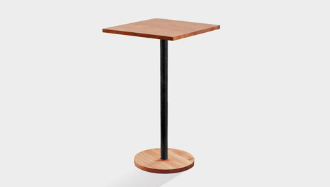 reddie-raw cafe & bar pedestal table 60 x 60 x 100H *cm / Solid Reclaimed Wood Teak~Natural / Metal~Black Bob Pedestal Square Cafe & Bar Table  Square (2 heights)