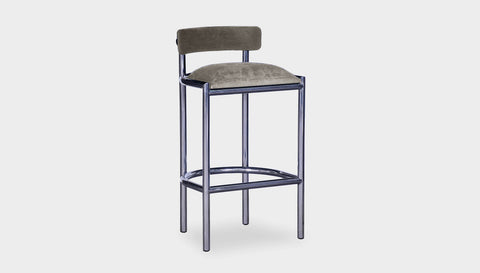 reddie-raw lounge chair 61W x 56D x 99H *cm (75H seat) / Metal~Stainless Steel / Fabric~Magma Frost Cinta Bar Stool