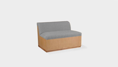 reddie-raw sofa 100W x 80D x 73H (43H seat) *cm / Fabric~Magma~Frost / Wood Veneer~Oak Dylan Banquette