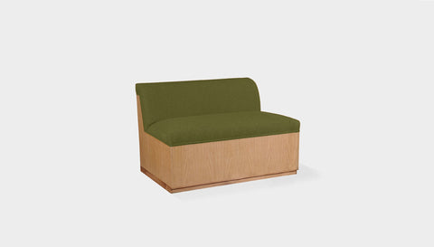 reddie-raw sofa 100W x 80D x 73H (43H seat) *cm / Fabric~Magma Grass / Wood Veneer~Oak Dylan Banquette