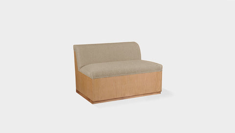 reddie-raw sofa 100W x 80D x 73H (43H seat) *cm / Fabric~Magma~Latte / Wood Veneer~Oak Dylan Banquette
