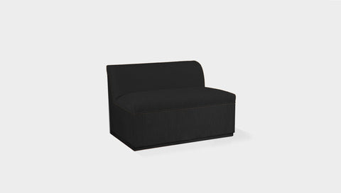 reddie-raw sofa 100W x 80D x 73H (43H seat) *cm / Fabric~Magma_Onyx / Wood Veneer~Black Dylan Banquette