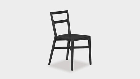 reddie-raw dining chair 46W x 49D x 82H *cm (45H seat) / Solid Reclaimed Teak Wood~Black Jepara Dining Chair