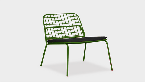 reddie-raw outdoor lounge chair 68W x 76D x 70H *cm (40H seat) / Metal~Green Kami Outdoor Lounge Chair
