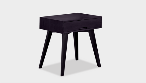 reddie-raw bedside table 45D x 45D x 55H *cm / Wood Teak~Black / Wood Teak~Black Vinny Bedside Table High Square