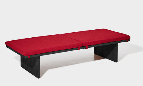 reddie-raw daybed 200W x 75D x 40H (cm) / Fabric~Vienna Ruby / Wood Teak~Black Bob Day Bed