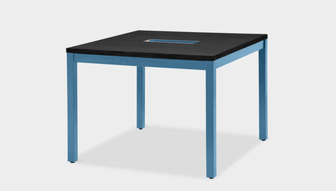 reddie-raw desk 100W x 100D x 75H *cm / Wood-Veneer~Black / Metal~Blue Bob Hot Desk