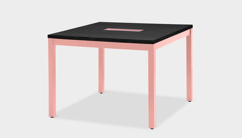 reddie-raw desk 100W x 100D x 75H *cm / Wood-Veneer~Black / Metal~Pink Bob Hot Desk