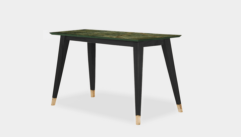reddie-raw desk 150L x 60D x 75H *cm / Stone~Forest Green / Wood Teak~Black Vinny Desk