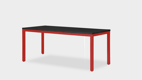 reddie-raw desk 150L x 60D x 75H *cm / Wood Teak~Black / Metal~Red Bob Desk