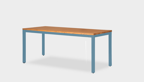 reddie-raw desk 150L x 60D x 75H *cm / Wood Teak~Natural / Metal~Blue Bob Desk