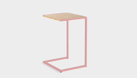 reddie-raw laptop table 45W x 40D x 65H *cm / Wood-Veneer~Oak / Metal~Pink Suzy Laptop Table