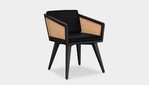 reddie-raw lounge chair 57W x 58D x 76H *cm / Wood Teak~Black / Fabric~Magma_Onyx Jay Rattan Chair