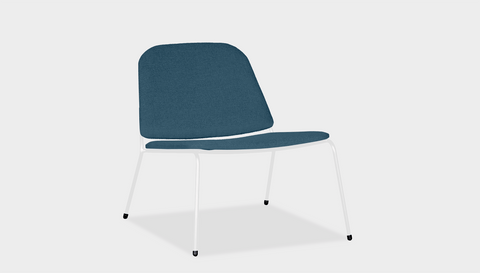 reddie-raw lounge chair 62W x 72D x 64H *cm (40H seat) / Fabric~Vienna Bluejay / Metal~White Kami Lounge Chair