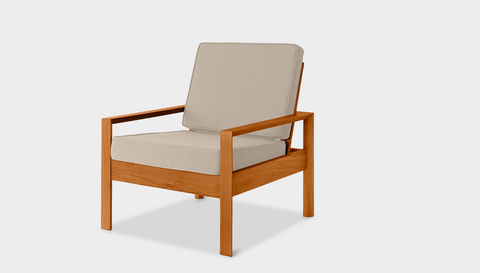reddie-raw lounge chair 74W x 78D x 75H *cm / Wood Teak~Natural / Fabric~Vienna Custard Suzy Lounge Chair
