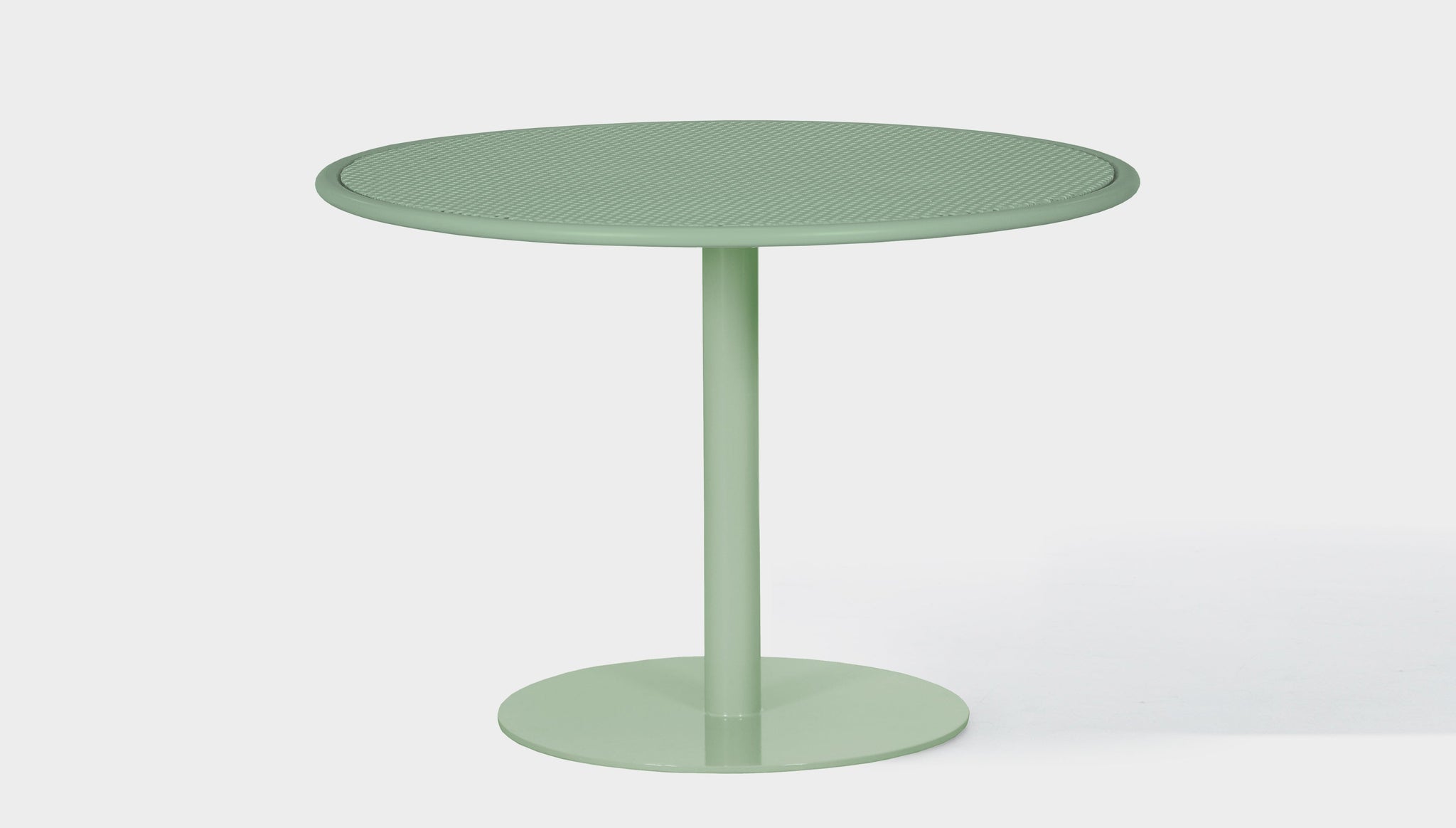 reddie-raw outdoor dining table round 120dia x 75H *cm / Metal~Mint Bob Outdoor Pedestal Table- Metal