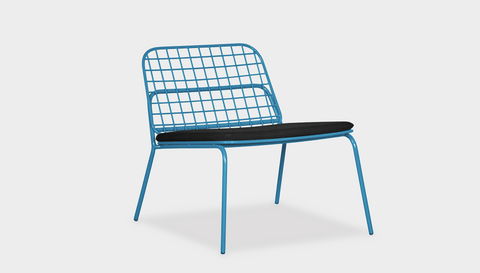 reddie-raw outdoor lounge chair 62W x 72D x 64H *cm (40H seat) / Metal~Blue Kami Outdoor Lounge Chair