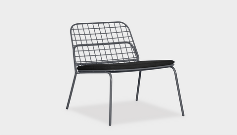 reddie-raw outdoor lounge chair 62W x 72D x 64H *cm (40H seat) / Metal~Grey Kami Outdoor Lounge Chair