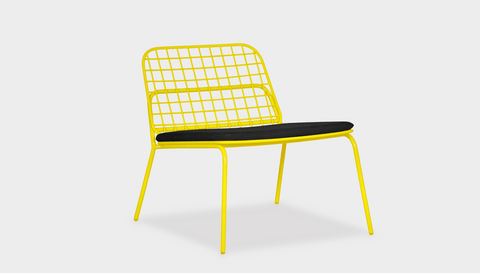 reddie-raw outdoor lounge chair 62W x 72D x 64H *cm (40H seat) / Metal~Yellow Kami Outdoor Lounge Chair