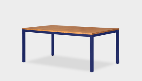 reddie-raw rectangular 160L x 90D x 75H *cm / Wood Teak~Natural / Metal~Navy Bob Table Table - Wood