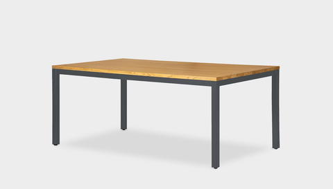 reddie-raw rectangular 160L x 90D x 75H *cm / Wood Teak~Oak / Metal~Grey Bob Table Table - Wood