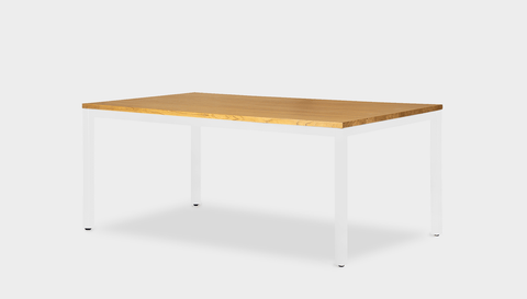 reddie-raw rectangular 160L x 90D x 75H *cm / Wood Teak~Oak / Metal~White Bob Table Table - Wood