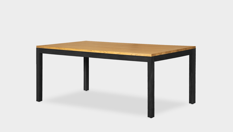 reddie-raw rectangular 160L x 90D x 75H *cm / Wood Teak~Oak / Wood Teak~Black Bob Table Table - Wood