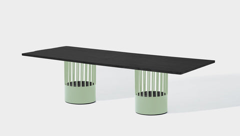 reddie-raw rectangular 240W x 100D x 75H *cm / Wood Veneer~Black / Metal~Mint Willy Cage Table - Wood