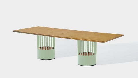 reddie-raw rectangular 240W x 100D x 75H *cm / Wood Veneer~Oak / Metal~Mint Willy Cage Table - Wood