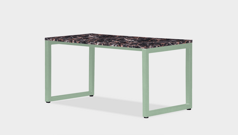reddie-raw rectangular coffee table 90 x 45 x 45H *cm / Stone~Black Veined Marble / Metal~Mint Suzy Coffee Table Rectangular/Bench