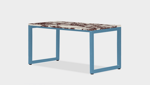 reddie-raw rectangular coffee table 90 x 45 x 45H *cm / Stone~Calacatta Viola / Metal~Blue Suzy Coffee Table Rectangular/Bench