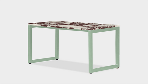 reddie-raw rectangular coffee table 90 x 45 x 45H *cm / Stone~Calacatta Viola / Metal~Mint Suzy Coffee Table Rectangular/Bench