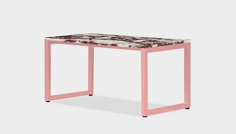 reddie-raw rectangular coffee table 90 x 45 x 45H *cm / Stone~Calacatta Viola / Metal~Pink Suzy Coffee Table Rectangular/Bench