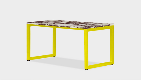 reddie-raw rectangular coffee table 90 x 45 x 45H *cm / Stone~Calacatta Viola / Metal~Yellow Suzy Coffee Table Rectangular/Bench
