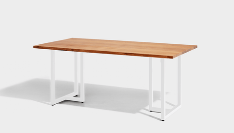 reddie-raw rectangular dining 160L x 90D x 75H *cm / Wood Teak~Natural / Metal~White Suzy Table - Wood