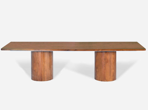 reddie-raw rectangular Dora Drum Table - Wood