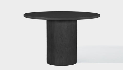 reddie-raw round 100dia x 75H *cm / Wood Teak~Black / Wood Veneer~Black Dora Drum Table Round- Wood