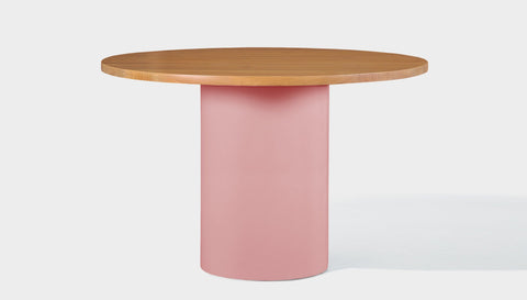 reddie-raw round 100dia x 75H *cm / Wood Teak~Natural / Metal~Pink Dora Drum Table Round- Wood