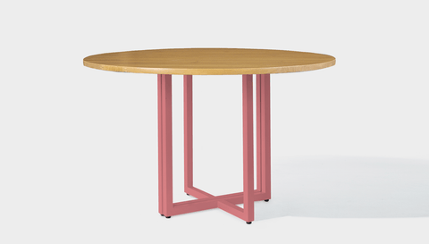 reddie-raw round 120dia x 75 H *cm / Wood Teak~Oak / Metal~Pink Suzy Table Round - Wood
