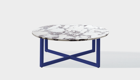 reddie-raw round coffee table 90dia x 35H *cm / Stone~Calacatta Viola / Metal~Navy Suzy Coffee Table Round