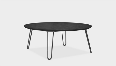 reddie-raw round coffee table 90dia x 35H *cm / Wood Teak~Black / Metal~Grey Willy Coffee Table Round