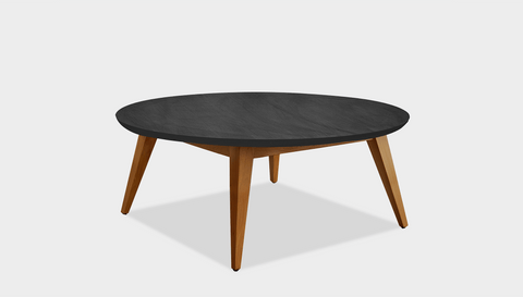 reddie-raw round coffee table 90dia x 35H *cm / Wood Teak~Black / Wood Teak~Natural Vinny Coffee Table Round