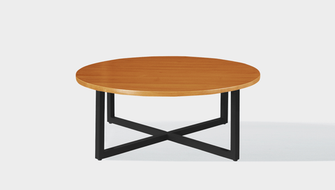 reddie-raw round coffee table 90dia x 35H *cm / Wood Teak~Natural / Metal~Black Suzy Coffee Table Round