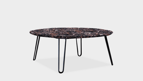 reddie-raw round coffee table 90dia x 35H *cm / Wood Teak~Natural / Metal~Black Willy Coffee Table Round